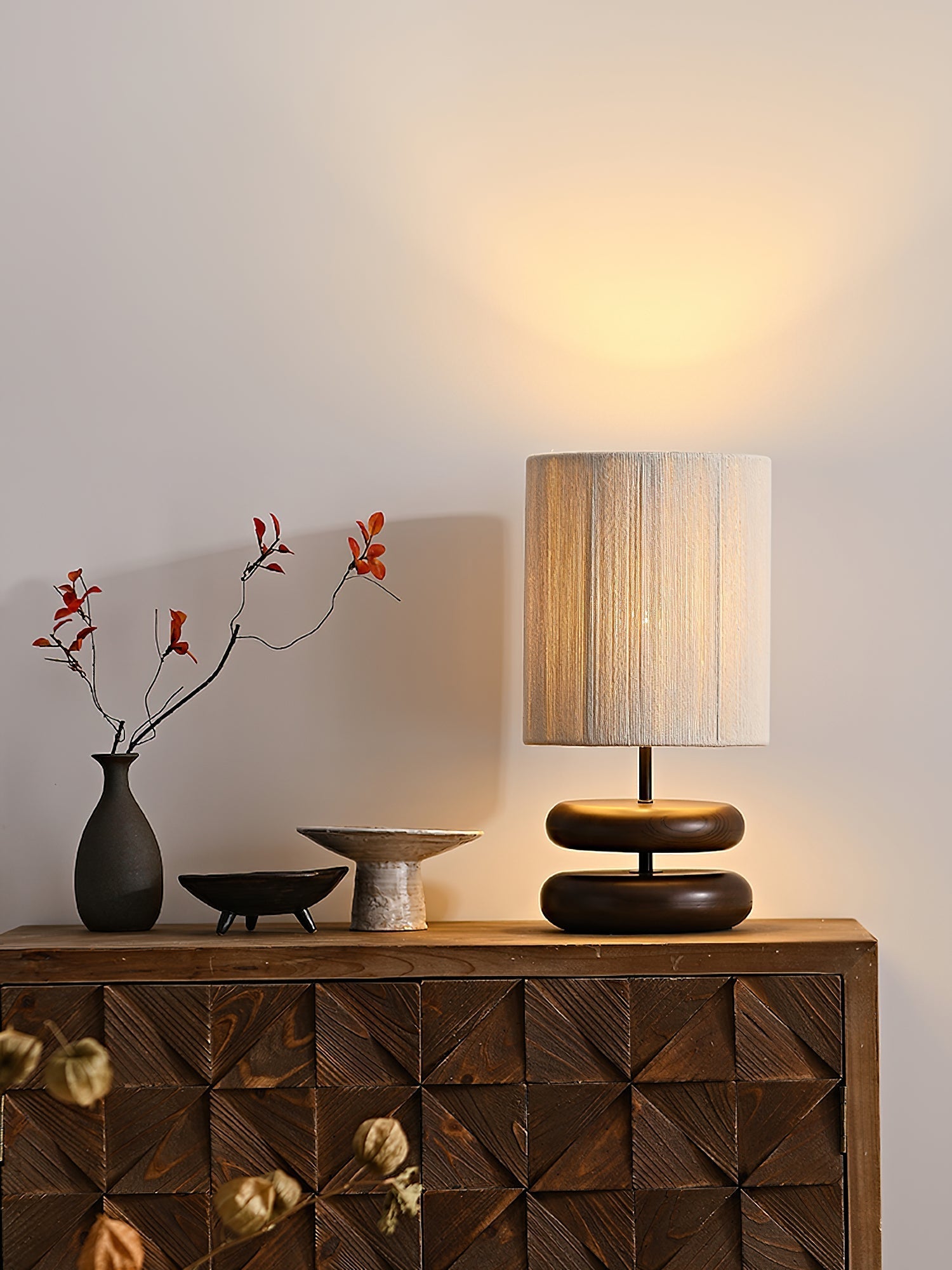 Morgan Minimalist Wood Table Lamp-Neutral Decor