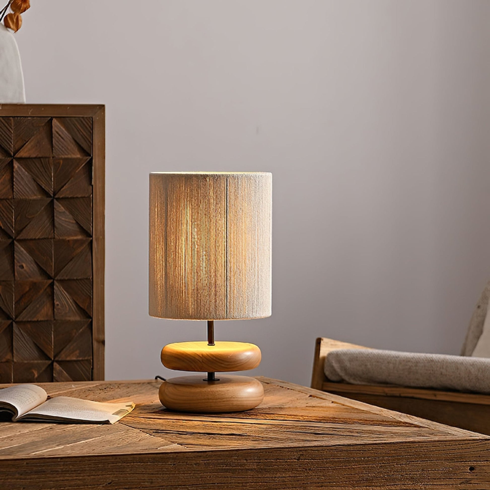 Morgan Minimalist Wood Table Lamp-Neutral Decor