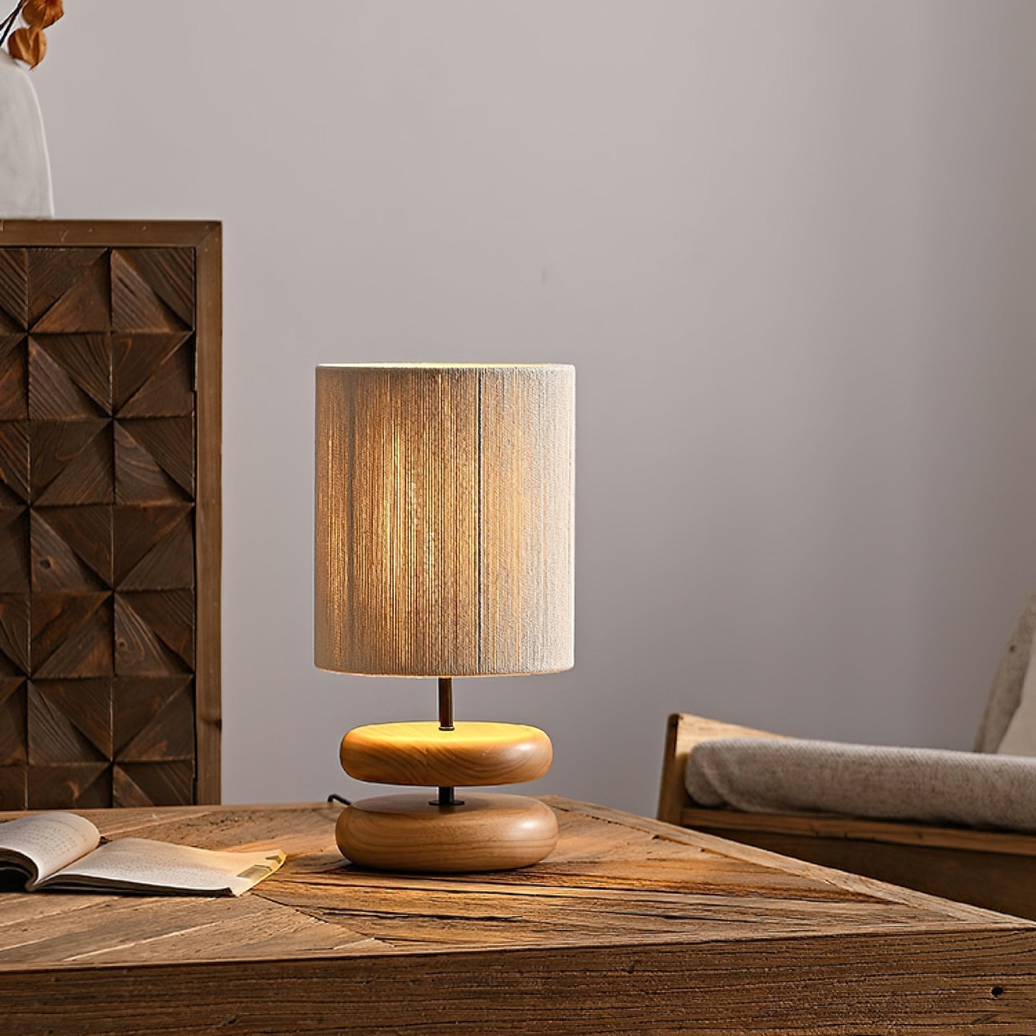 Morgan Minimalist Wood Table Lamp-Neutral Decor
