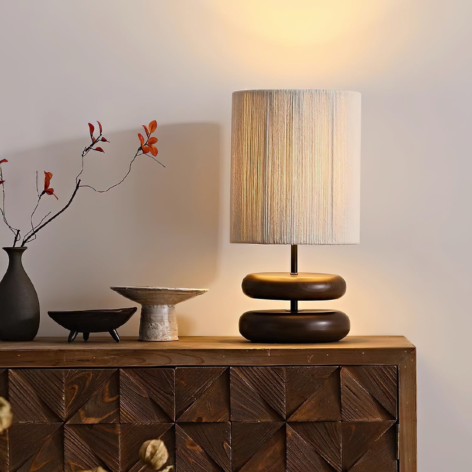 Morgan Minimalist Wood Table Lamp-Neutral Decor