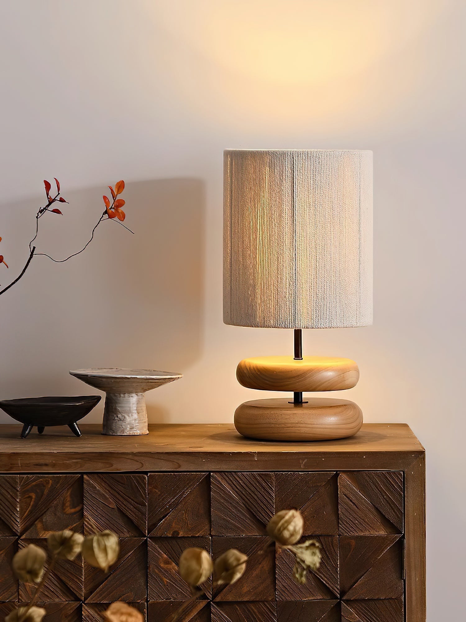 Morgan Minimalist Wood Table Lamp-Neutral Decor