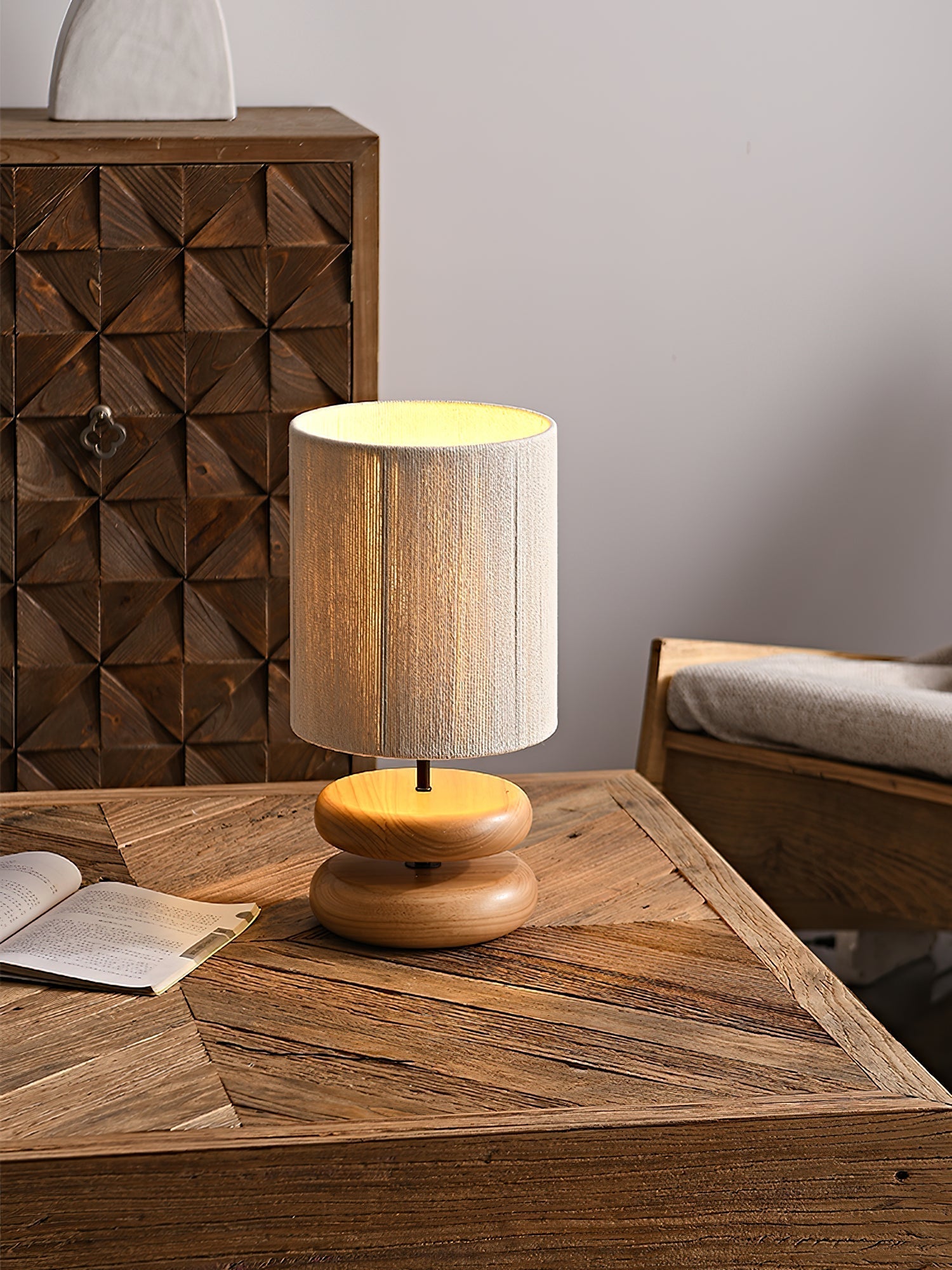 Morgan Minimalist Wood Table Lamp-Neutral Decor