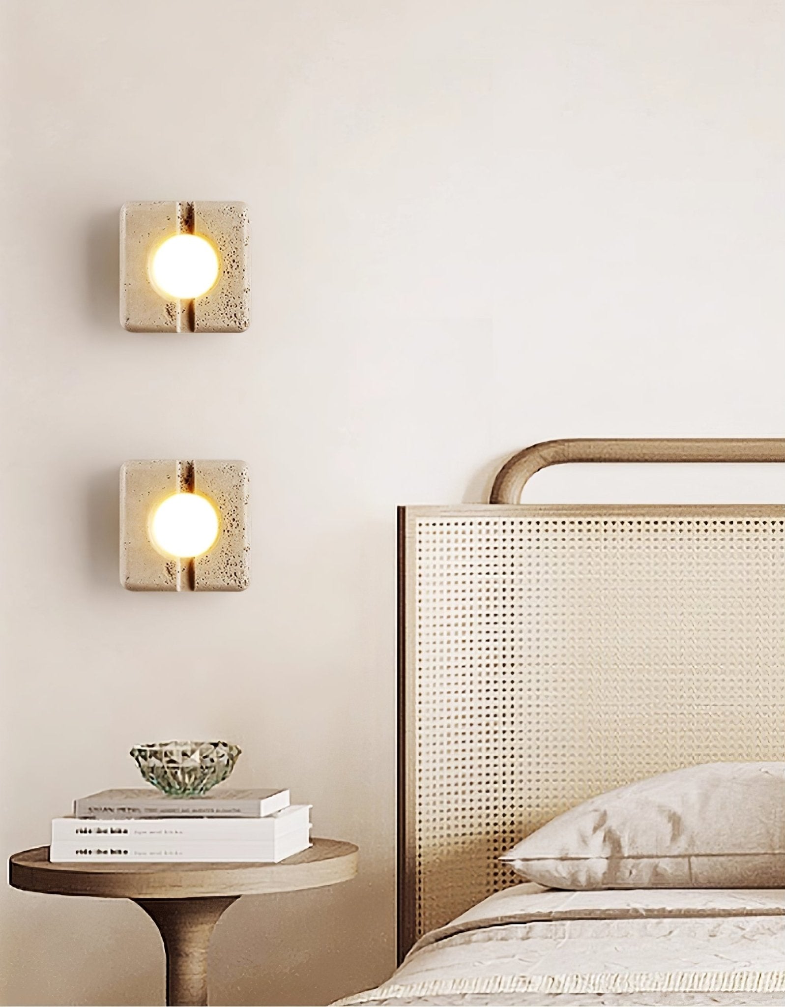 Olvenan Travertine Wall Light-Neutral Decor