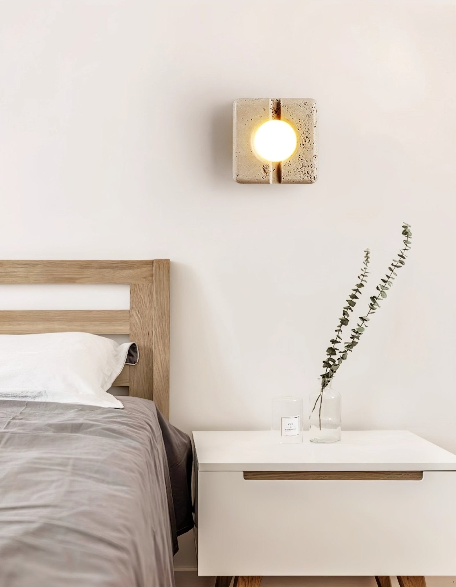Olvenan Travertine Wall Light-Neutral Decor