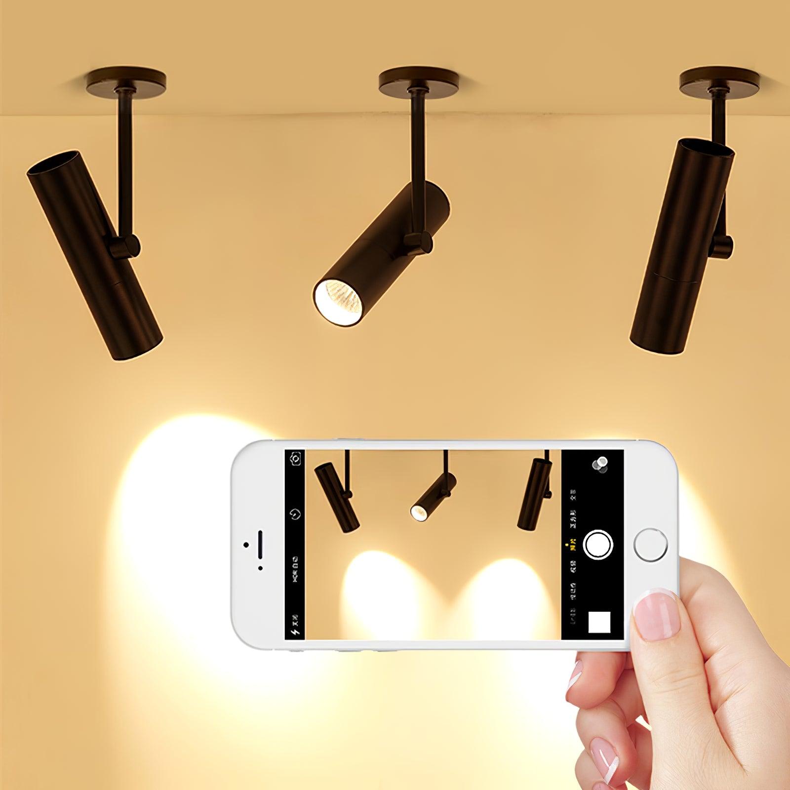 Divi Ceiling Light Cylinder Spotlight Industrial for Loft Study-Neutral Decor