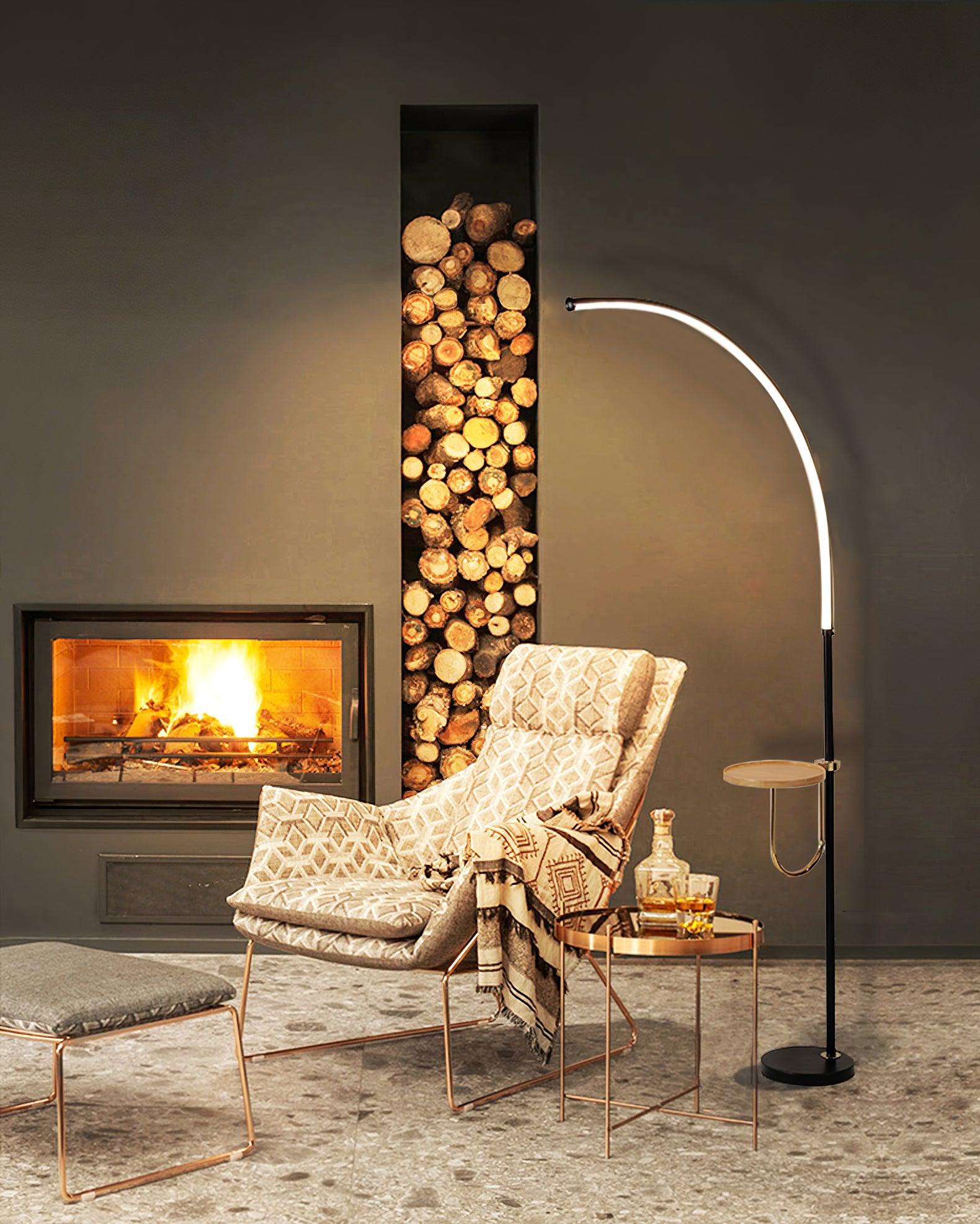 Tild Wood Silicone Floor Lamp-Neutral Decor