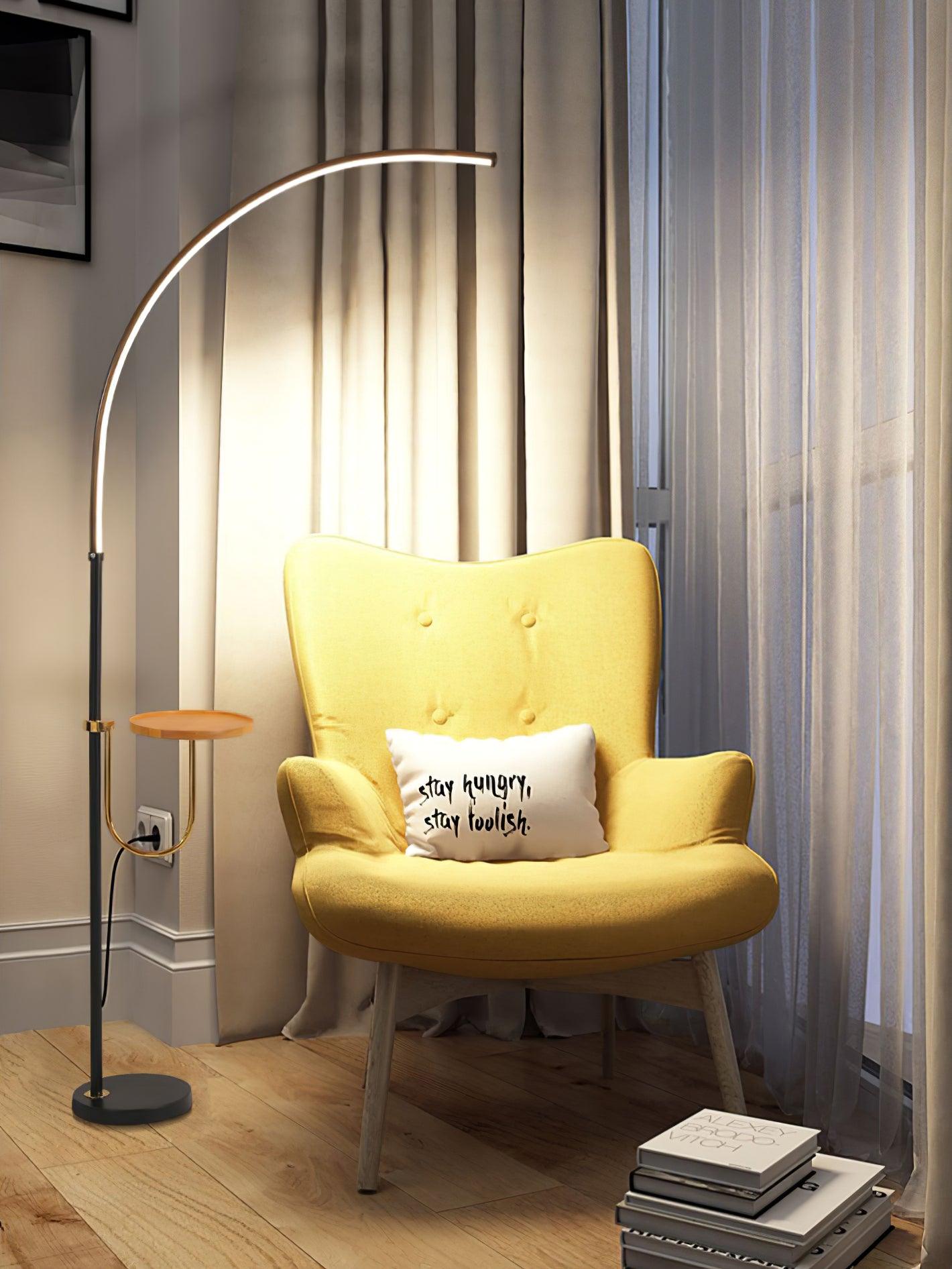 Tild Wood Silicone Floor Lamp-Neutral Decor