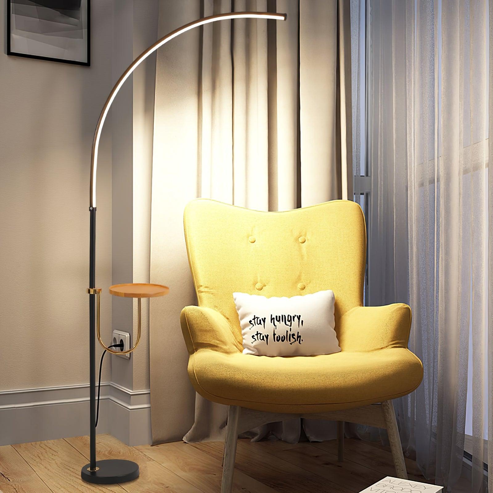 Tild Wood Silicone Floor Lamp-Neutral Decor
