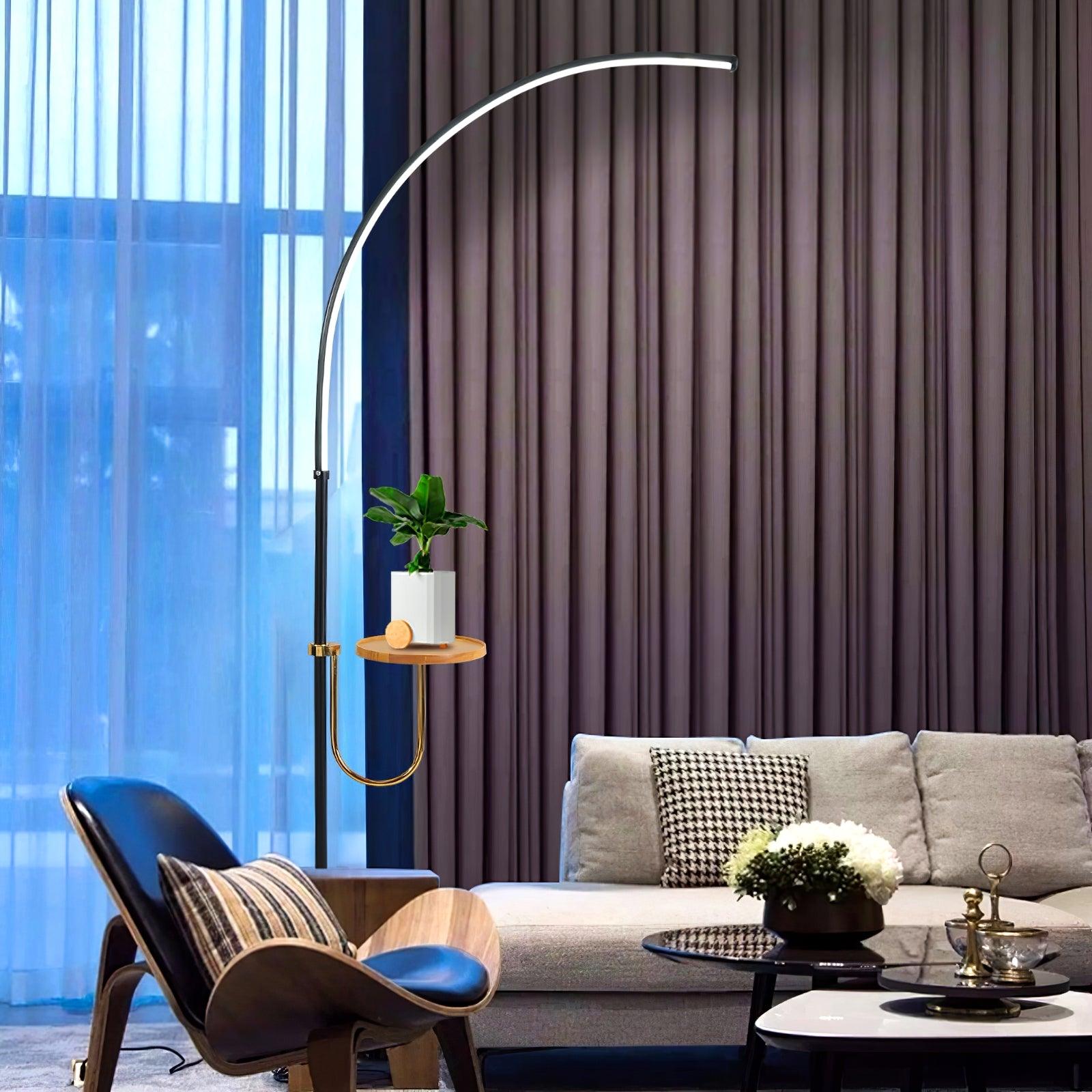Tild Wood Silicone Floor Lamp-Neutral Decor