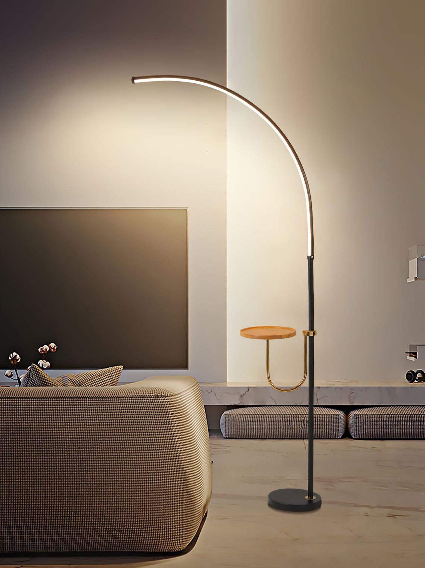 Tild Wood Silicone Floor Lamp-Neutral Decor
