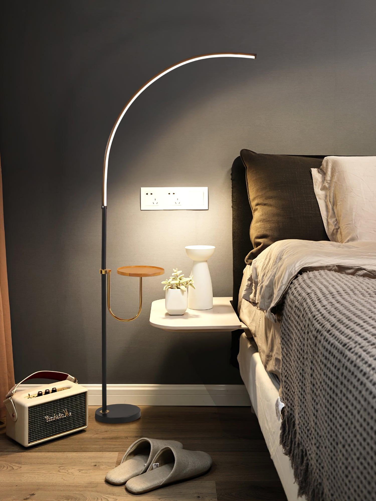 Tild Wood Silicone Floor Lamp-Neutral Decor