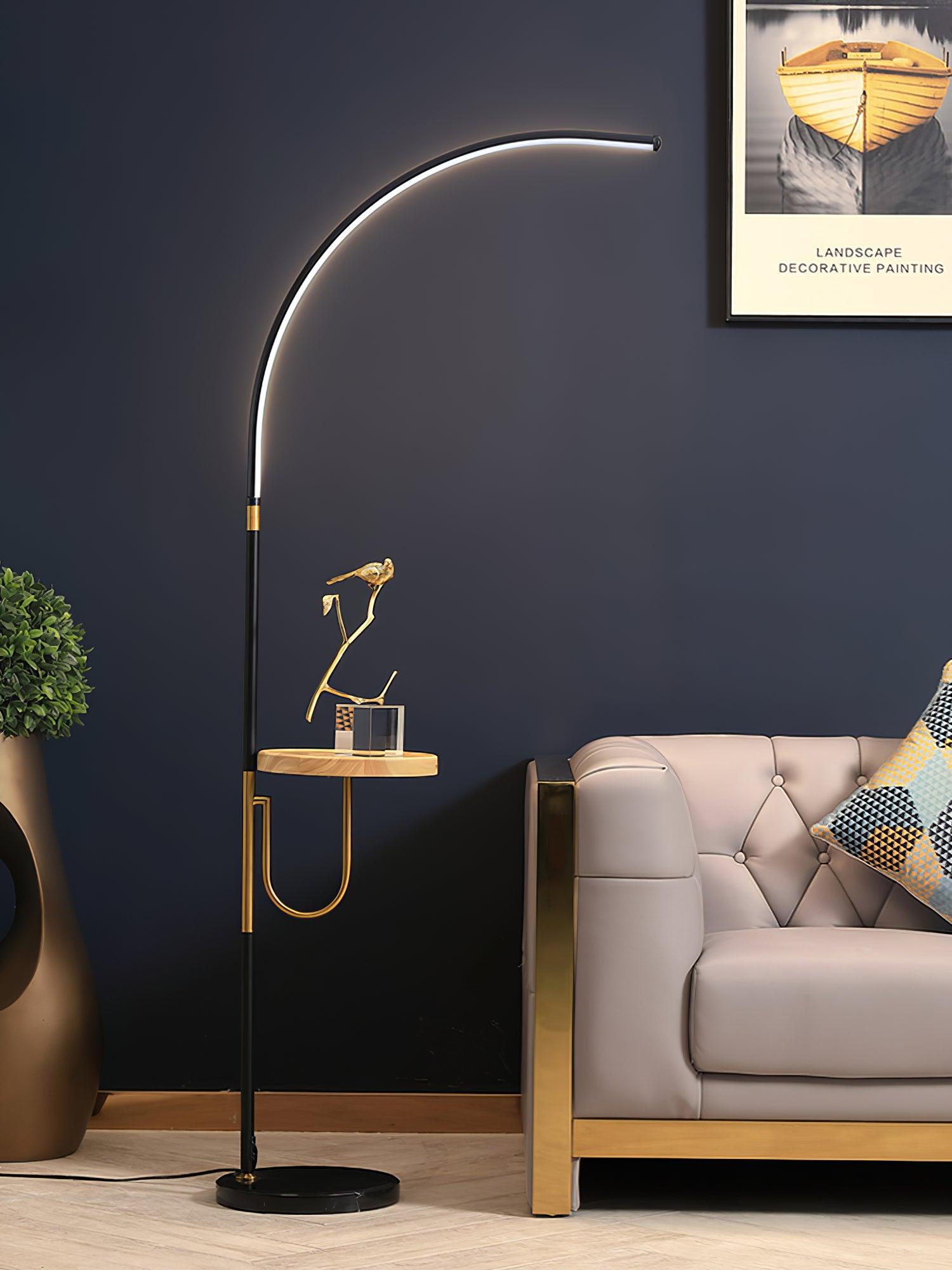 Tild Wood Silicone Floor Lamp-Neutral Decor