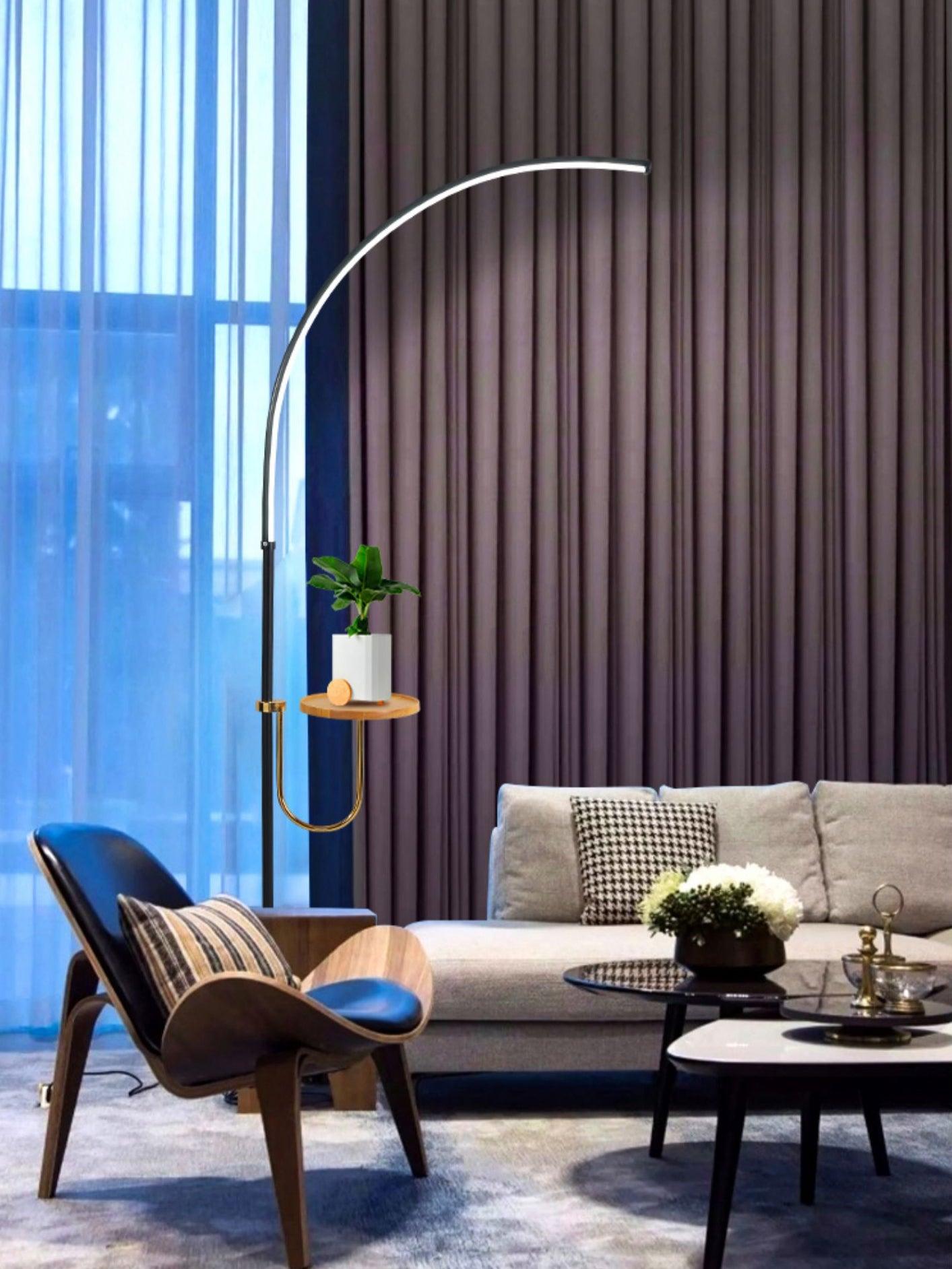 Tild Wood Silicone Floor Lamp-Neutral Decor