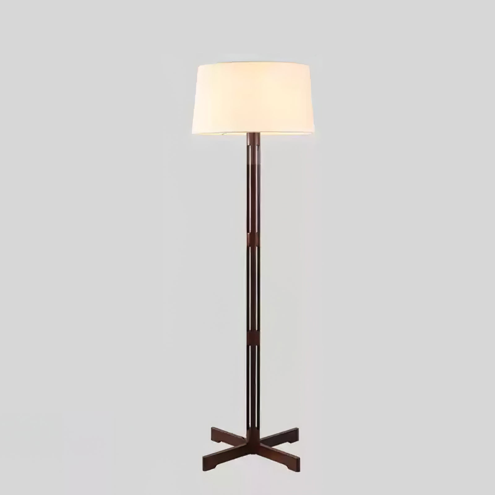 Quayen Wood Fabric Classic Floor Lamp-Neutral Decor
