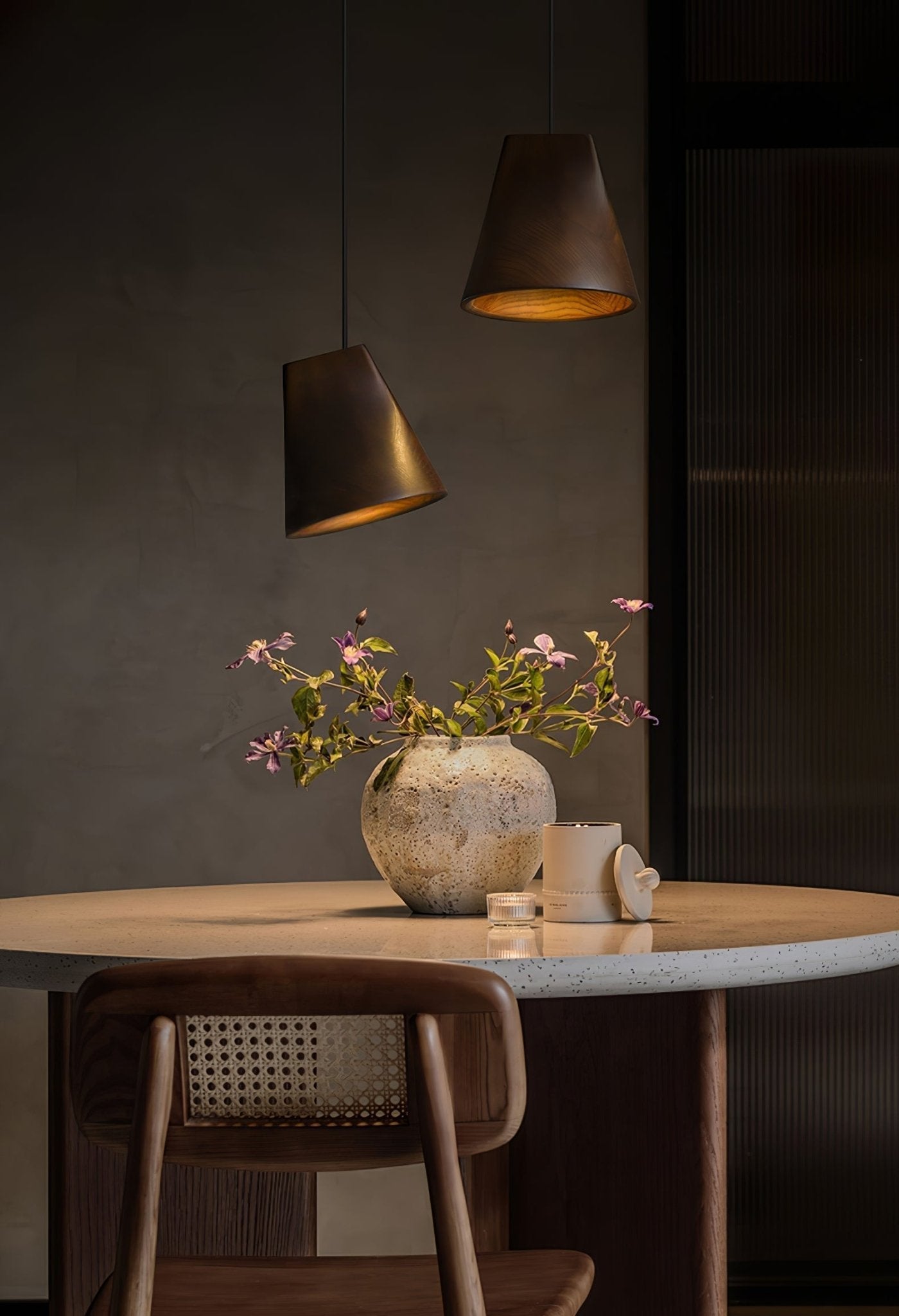 Vetra Rustic Wood Pendant Light-Neutral Decor