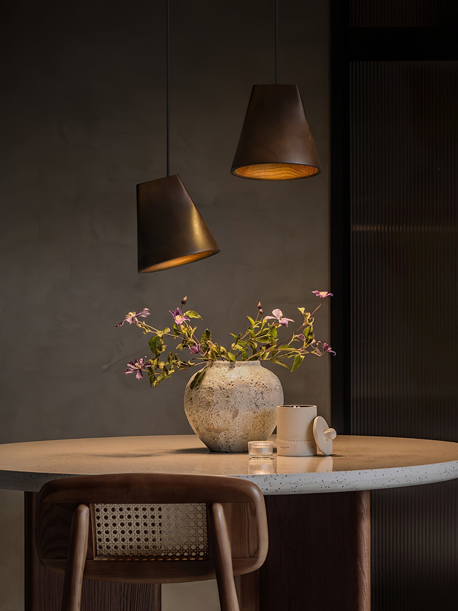 Vetra Rustic Wood Pendant Light-Neutral Decor