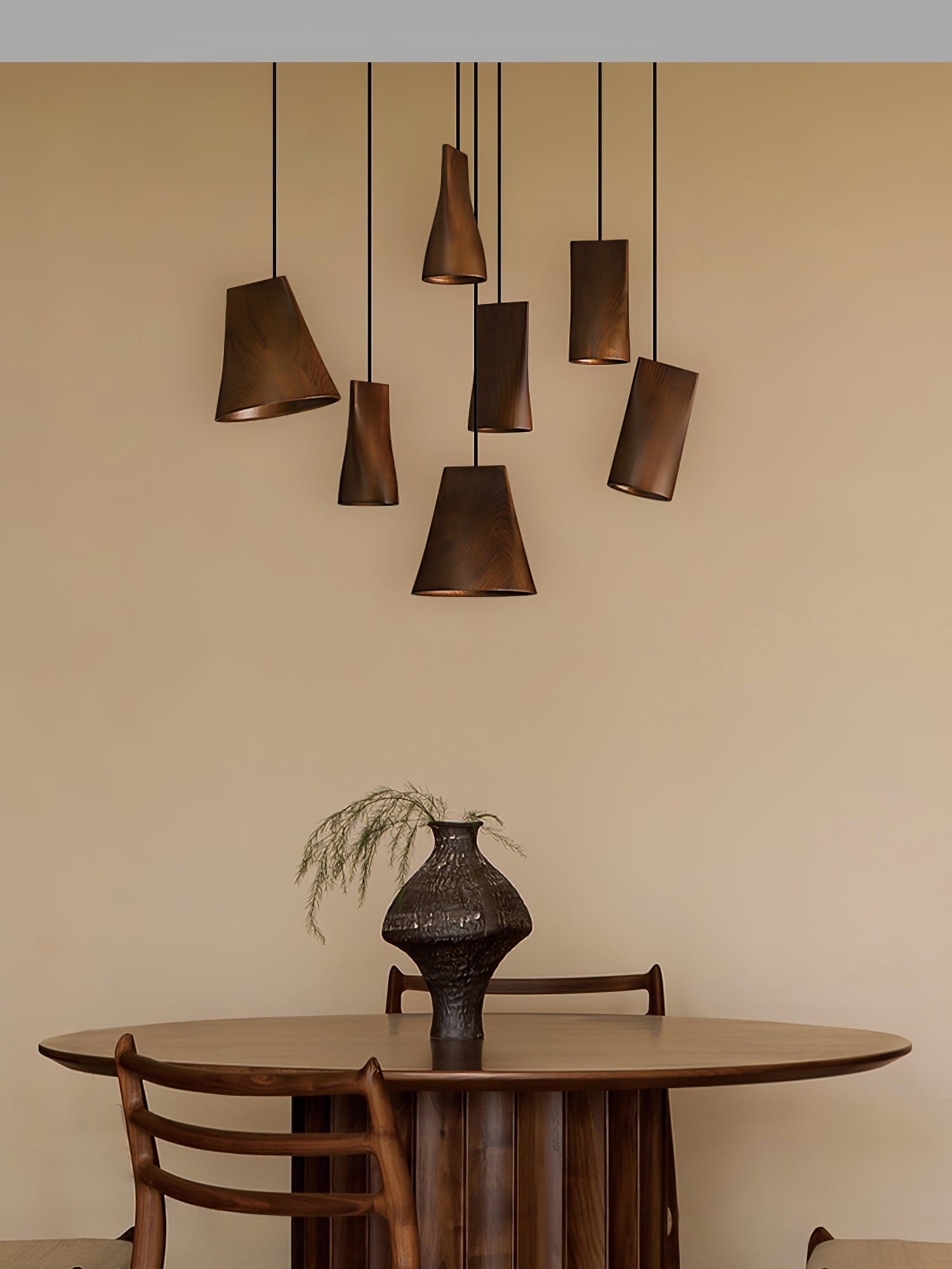 Vetra Rustic Wood Pendant Light-Neutral Decor