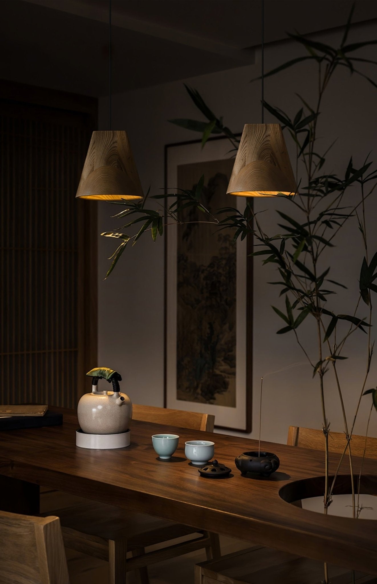 Vetra Rustic Wood Pendant Light-Neutral Decor