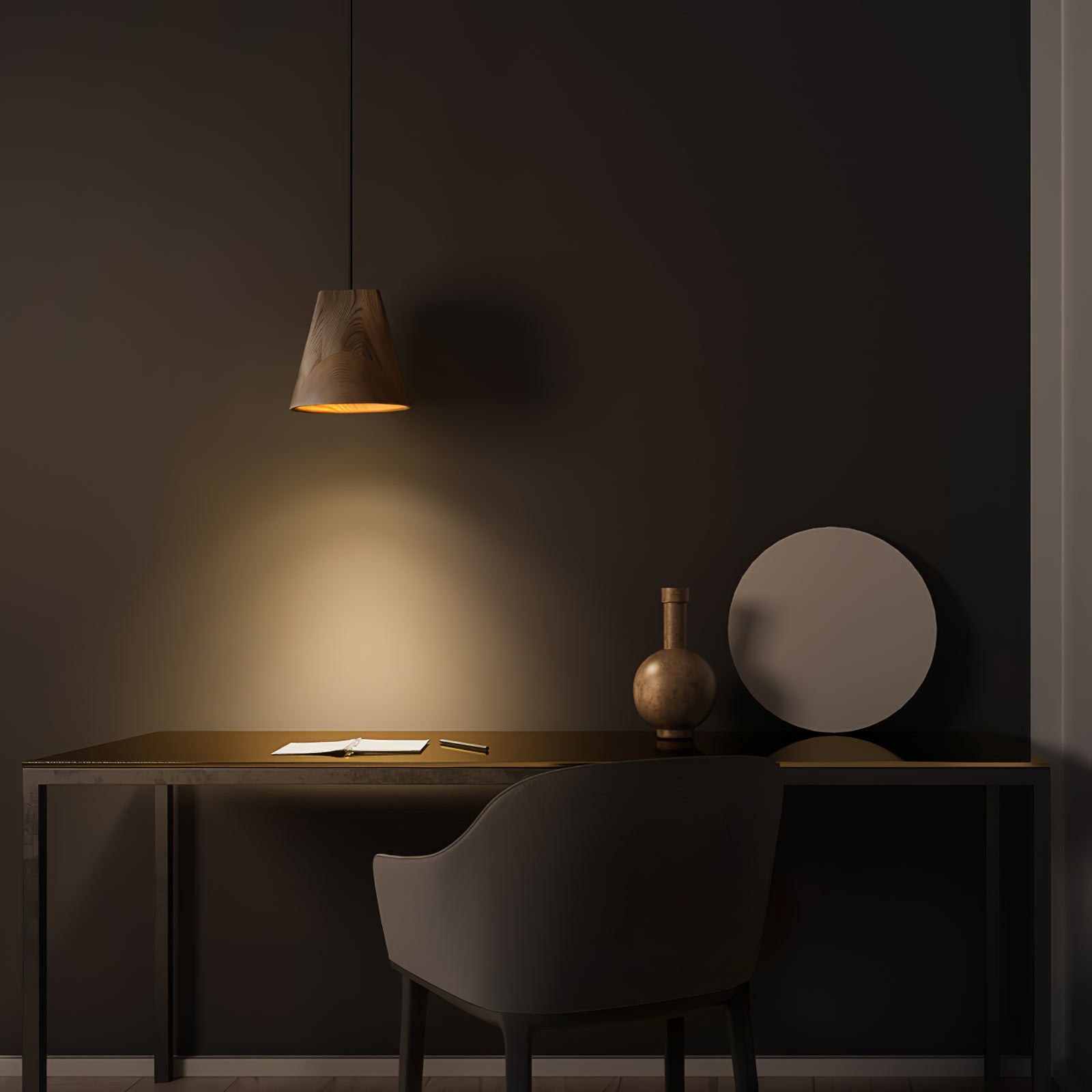 Vetra Rustic Wood Pendant Light-Neutral Decor