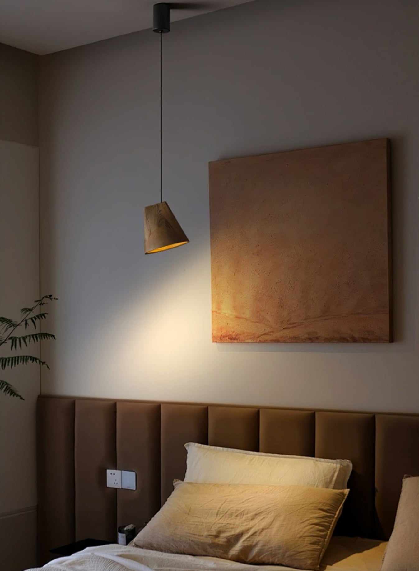 Vetra Rustic Wood Pendant Light-Neutral Decor