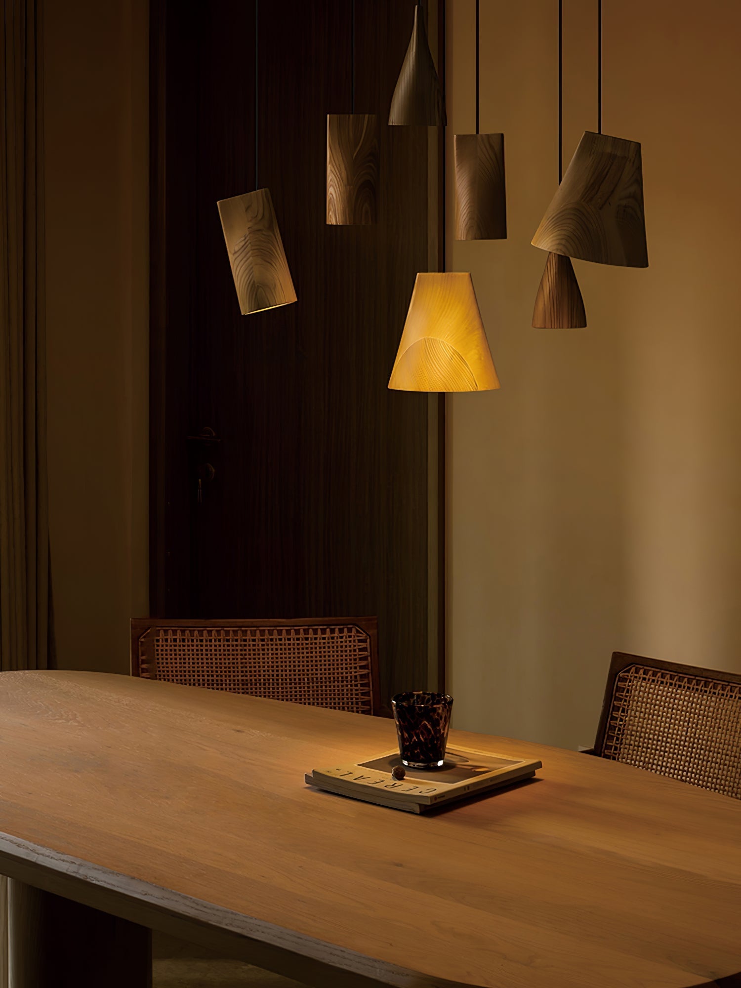 Vetra Rustic Wood Pendant Light-Neutral Decor