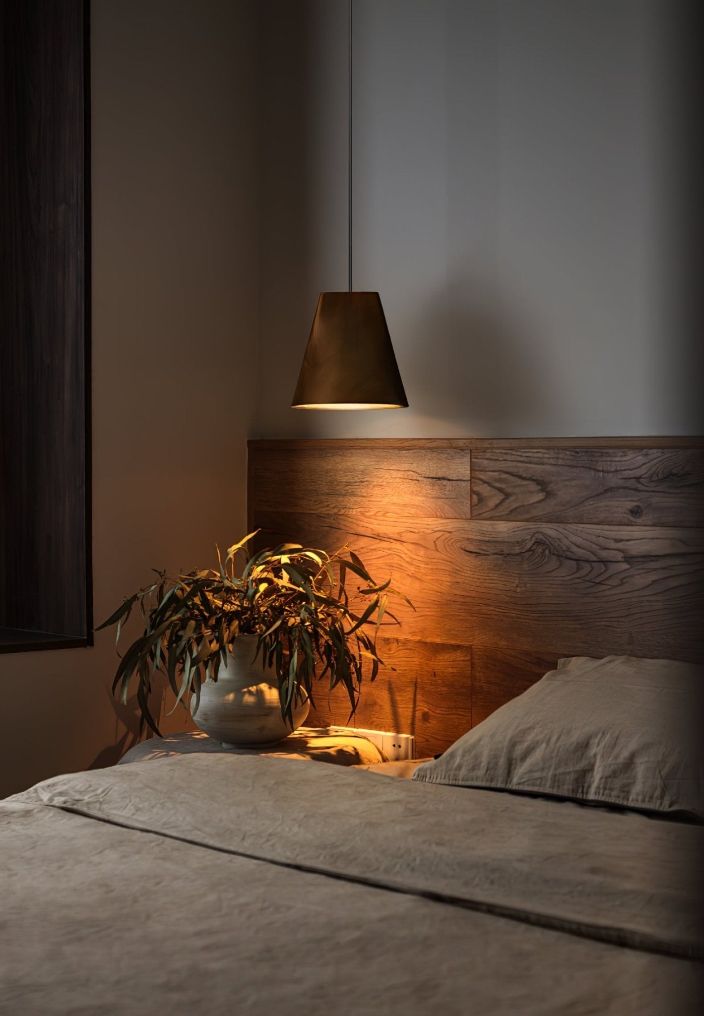 Vetra Rustic Wood Pendant Light-Neutral Decor