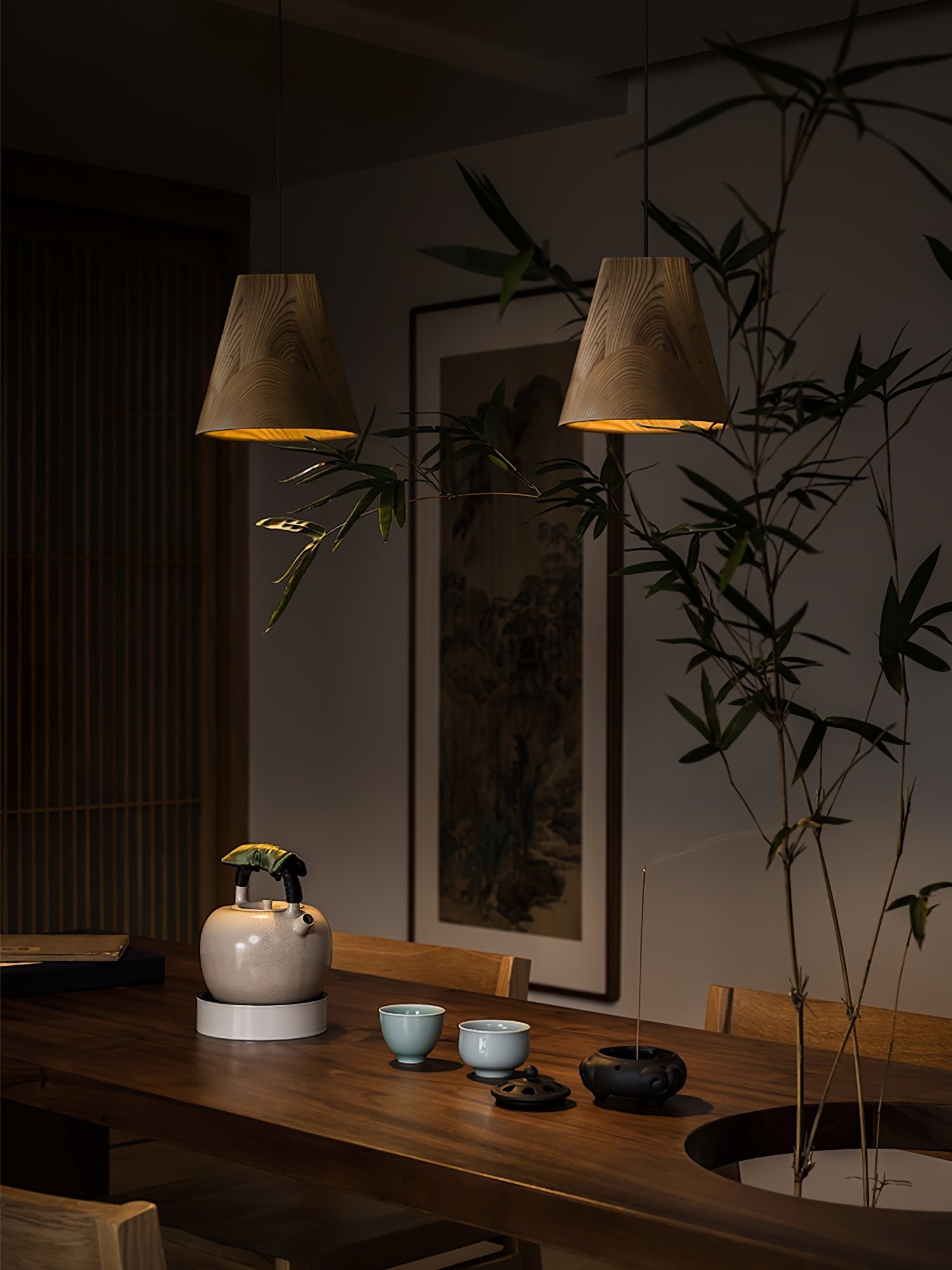 Vetra Rustic Wood Pendant Light-Neutral Decor