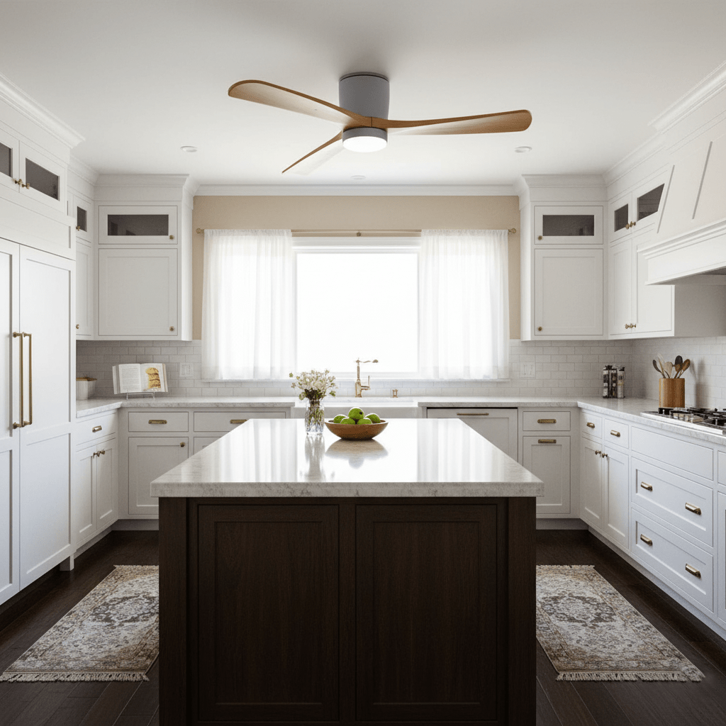 Nordic Wooden Ceiling Fan Light-Neutral Decor