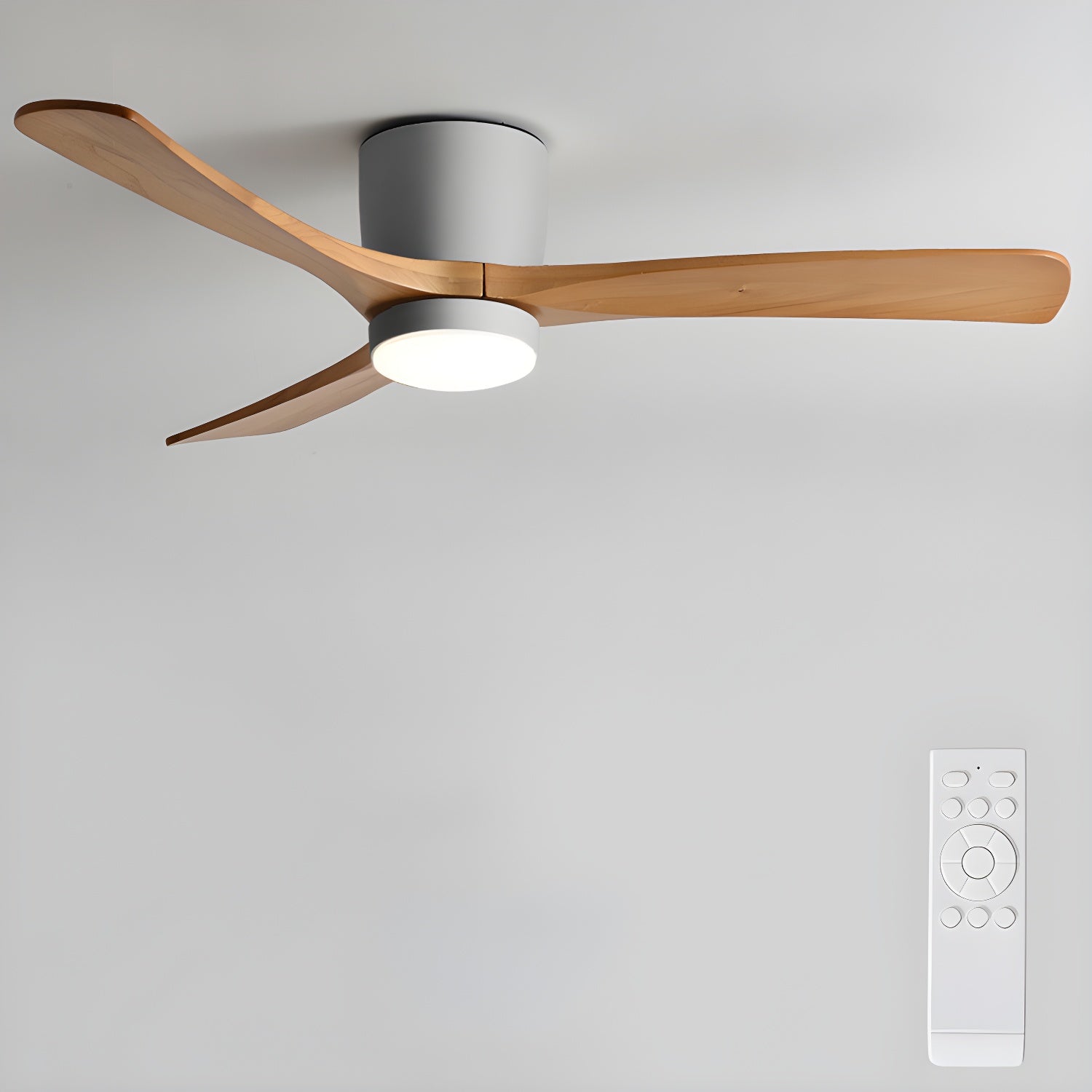 Nordic Wooden Ceiling Fan Light-Neutral Decor