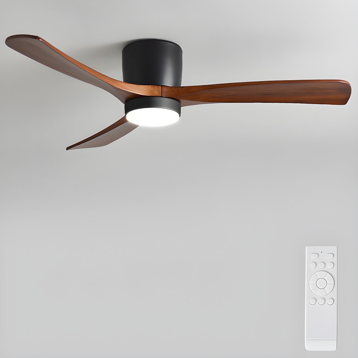 Nordic Wooden Ceiling Fan Light-Neutral Decor
