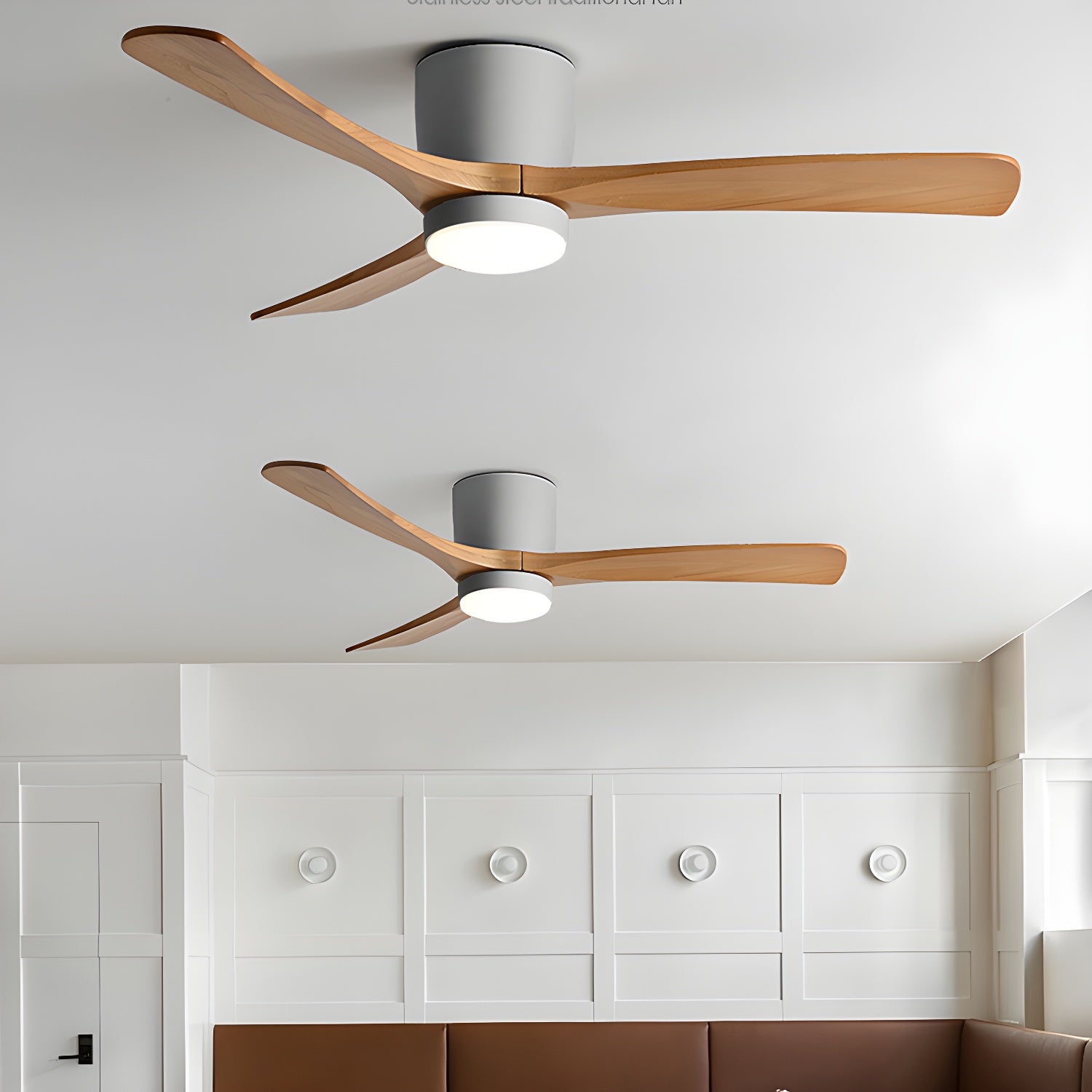 Nordic Wooden Ceiling Fan Light-Neutral Decor