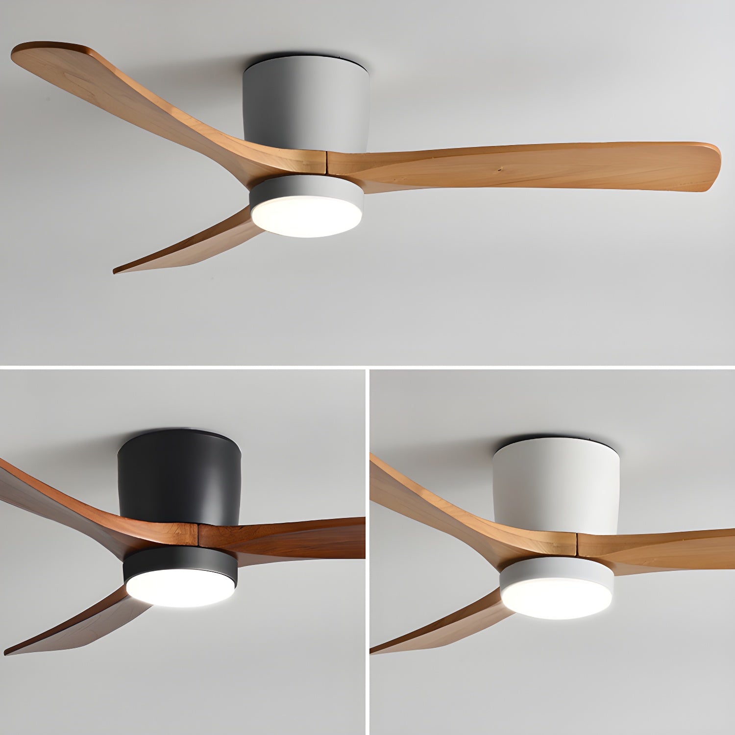Nordic Wooden Ceiling Fan Light-Neutral Decor