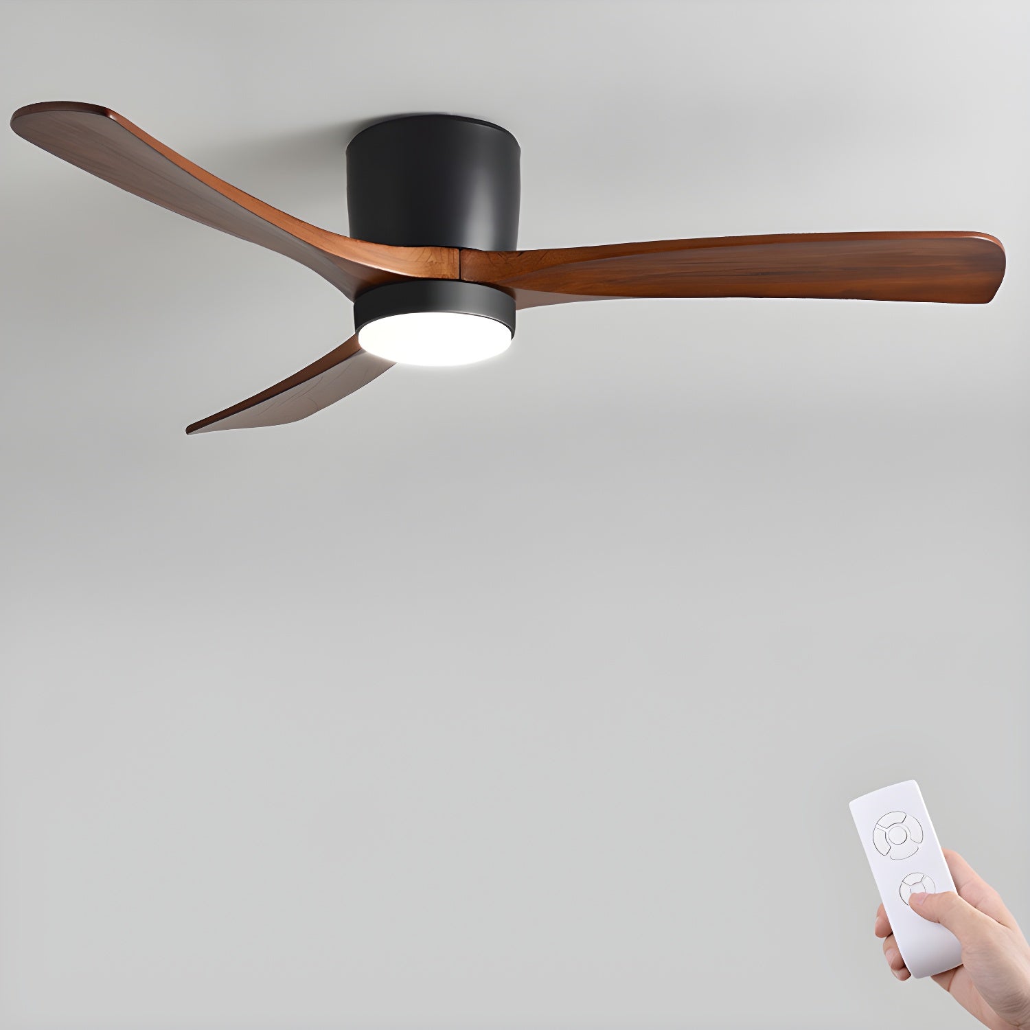Nordic Wooden Ceiling Fan Light-Neutral Decor