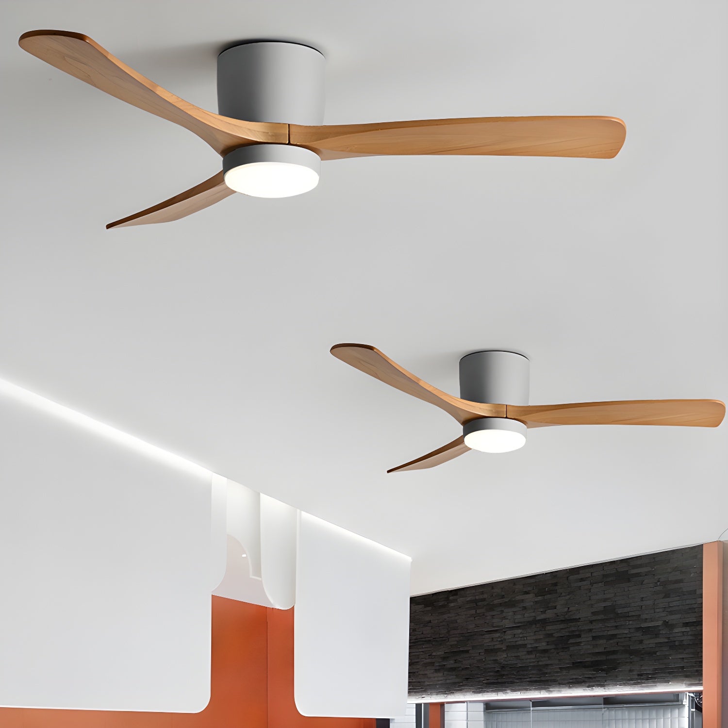 Nordic Wooden Ceiling Fan Light-Neutral Decor
