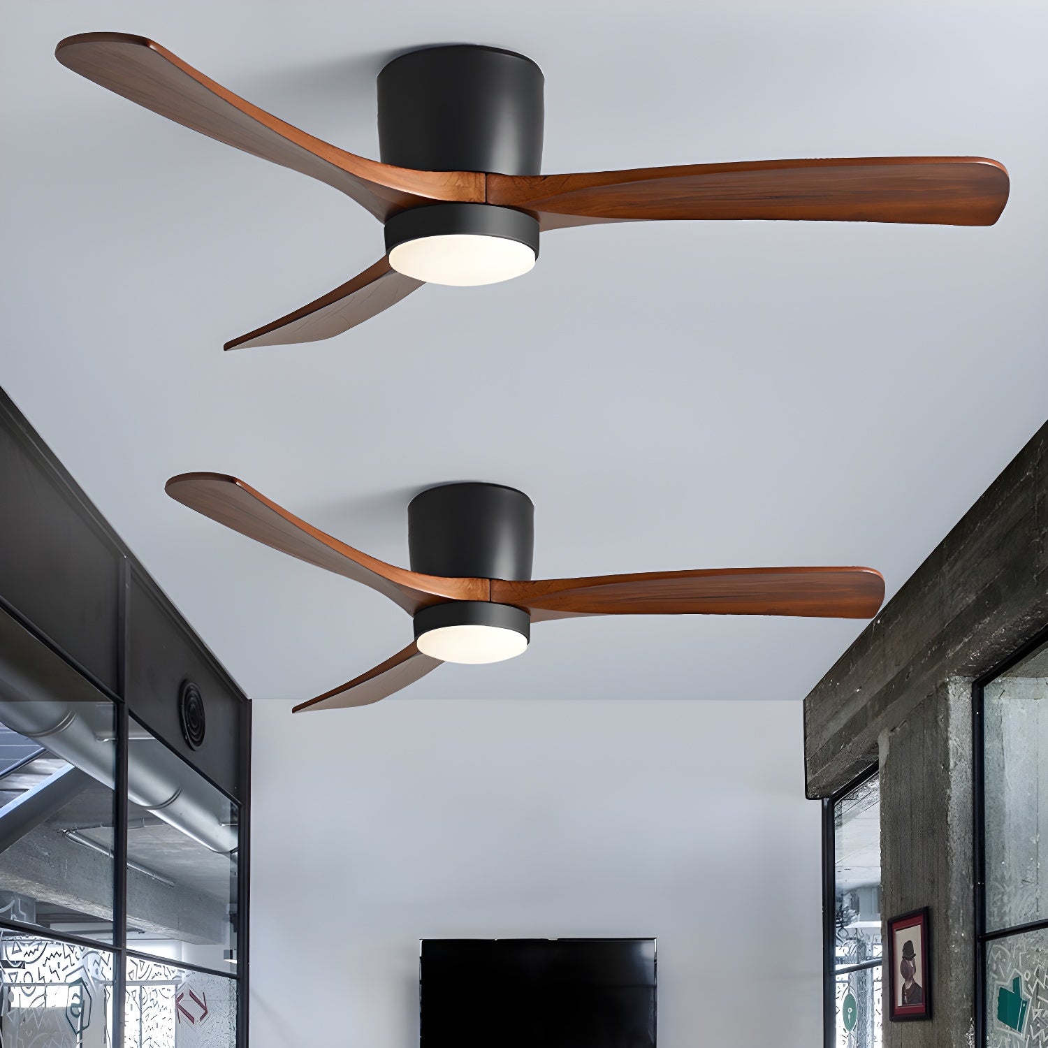 Nordic Wooden Ceiling Fan Light-Neutral Decor