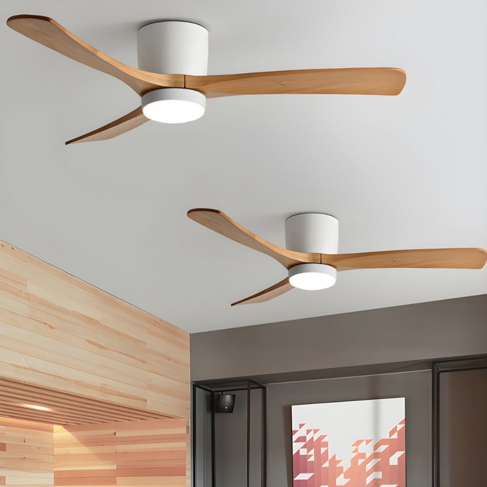 Elena Modern Wood Ceiling Fan Light-Neutral Decor