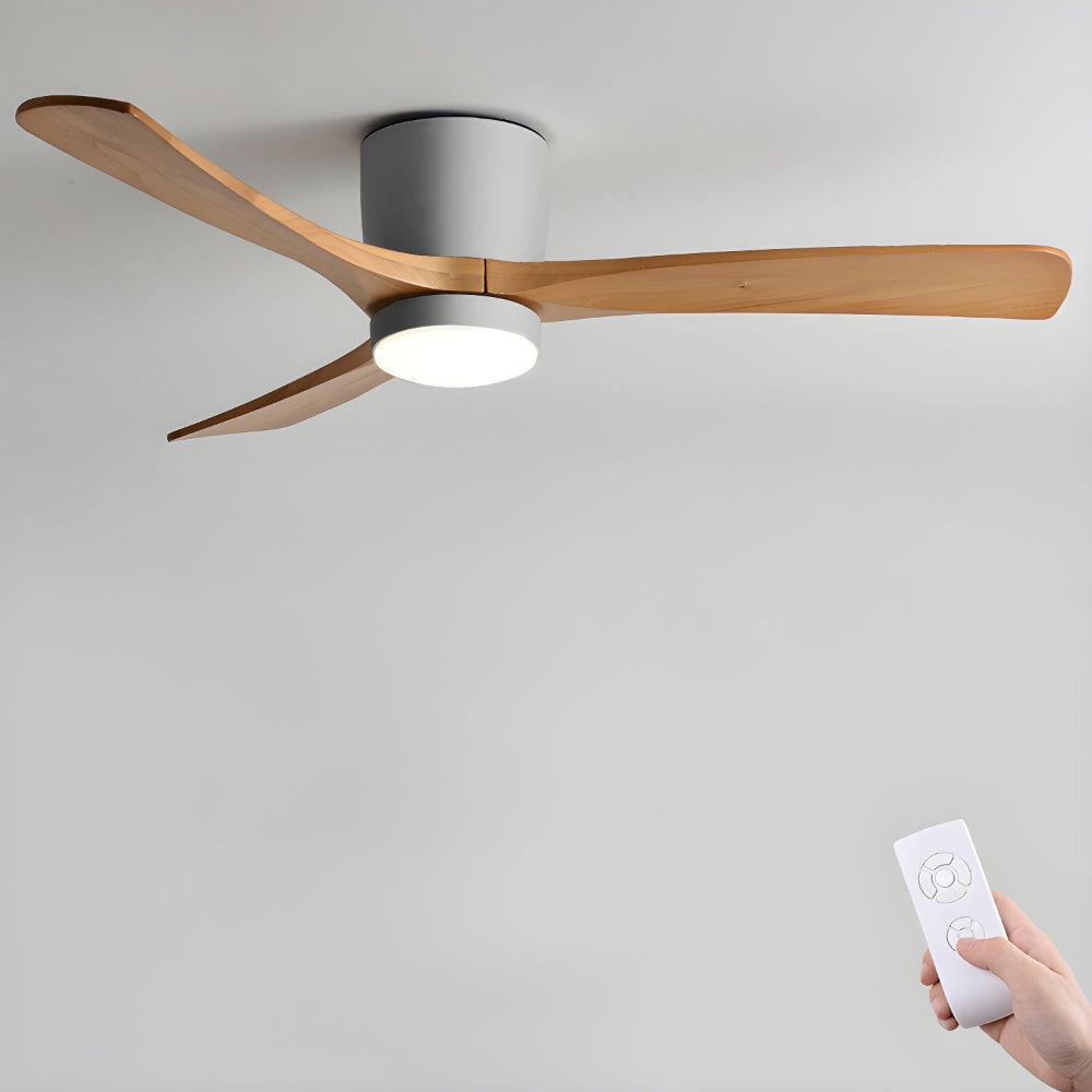 Elena Modern Wood Ceiling Fan Light-Neutral Decor