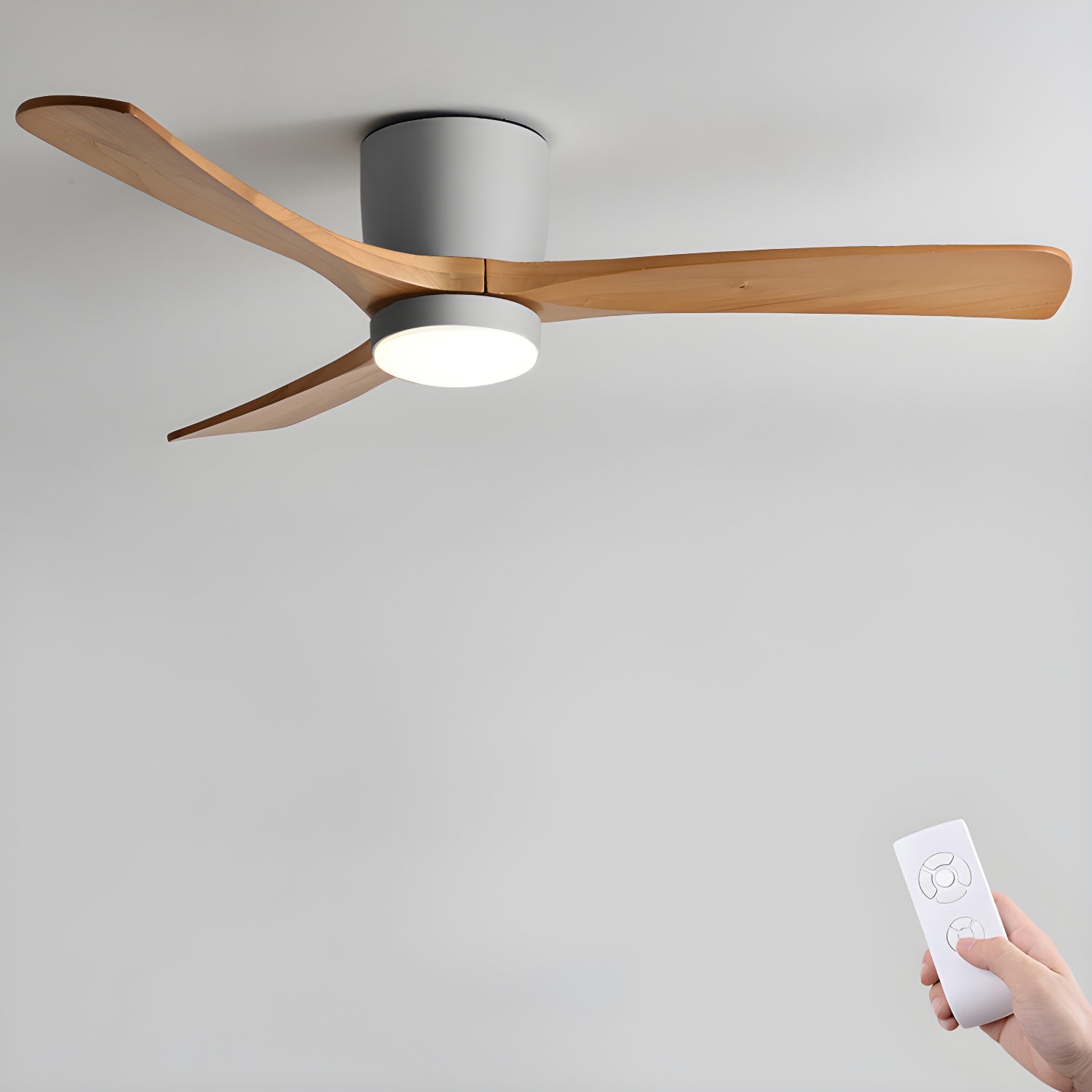 Nordic Wooden Ceiling Fan Light-Neutral Decor