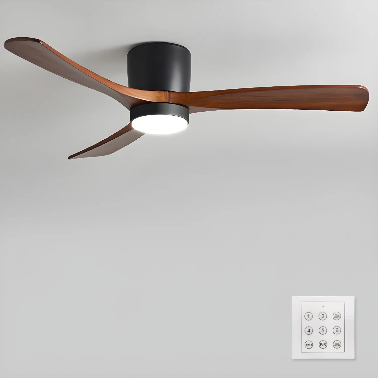 Elena Modern Wood Ceiling Fan Light-Neutral Decor
