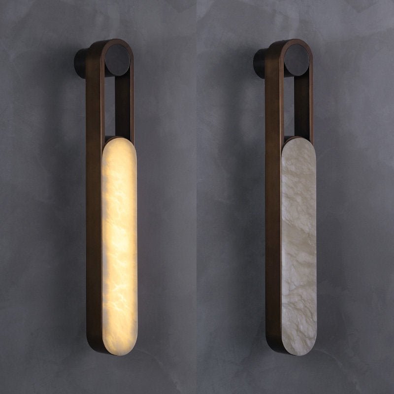 Norix Alabaster Frame Wall Light-Neutral Decor