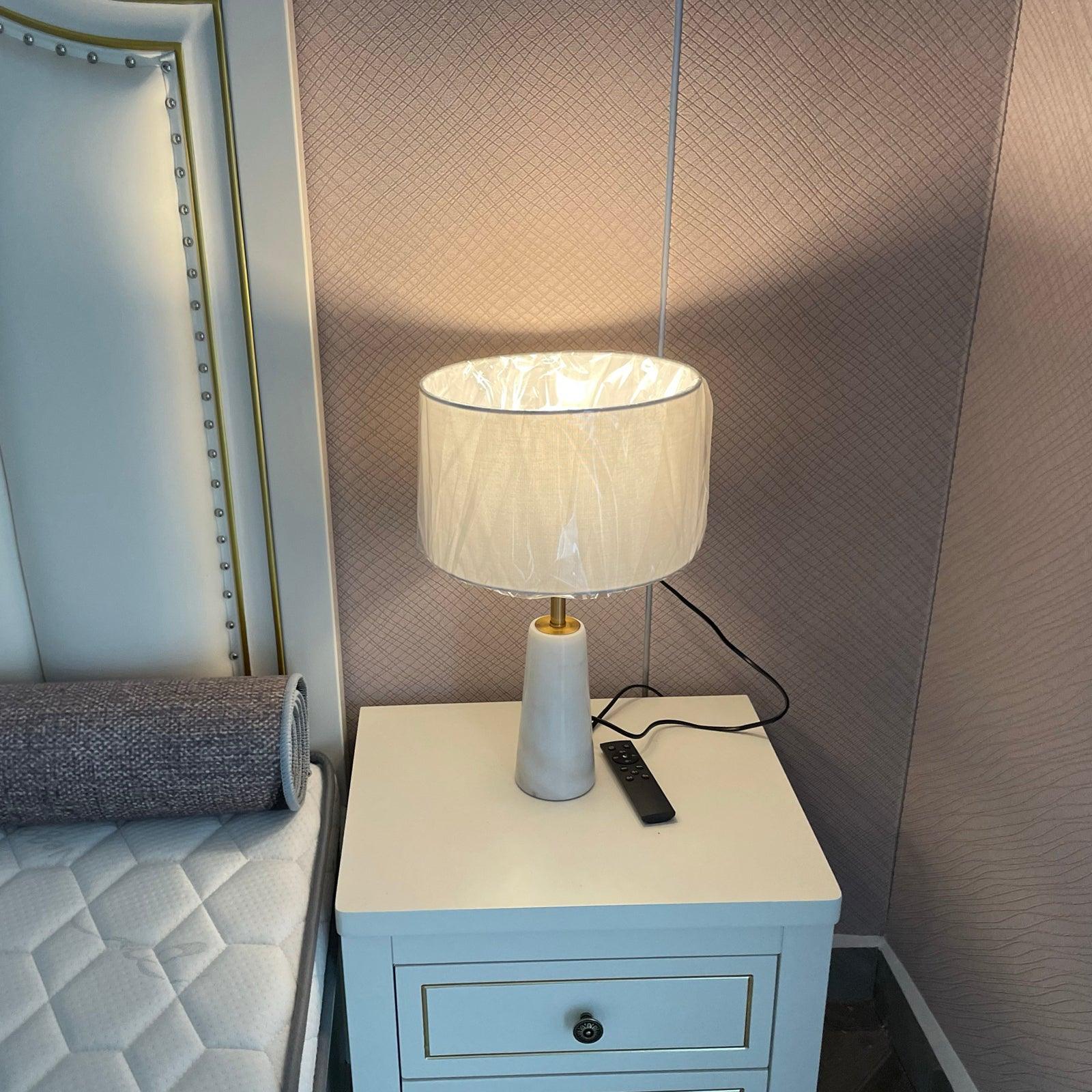 Ophaion Wabi-Sabi Marble Desk Lamp-Neutral Decor