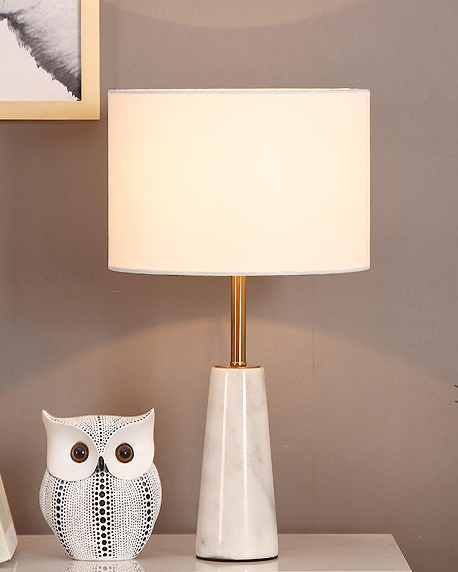 Ophaion Wabi-Sabi Marble Desk Lamp-Neutral Decor
