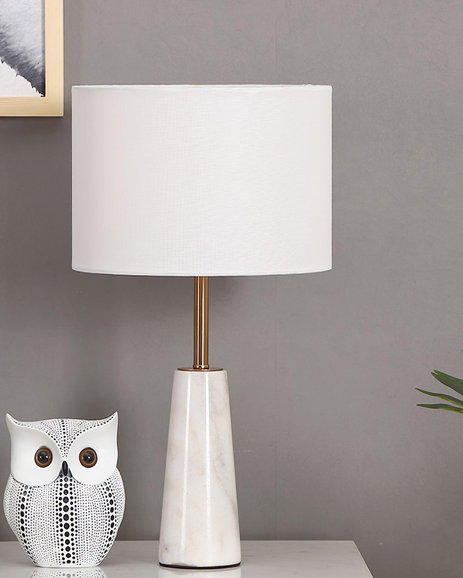 Ophaion Wabi-Sabi Marble Desk Lamp-Neutral Decor