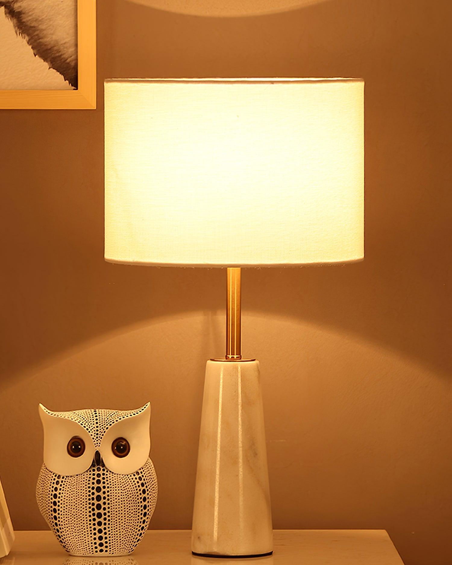 Ophaion Wabi-Sabi Marble Desk Lamp-Neutral Decor