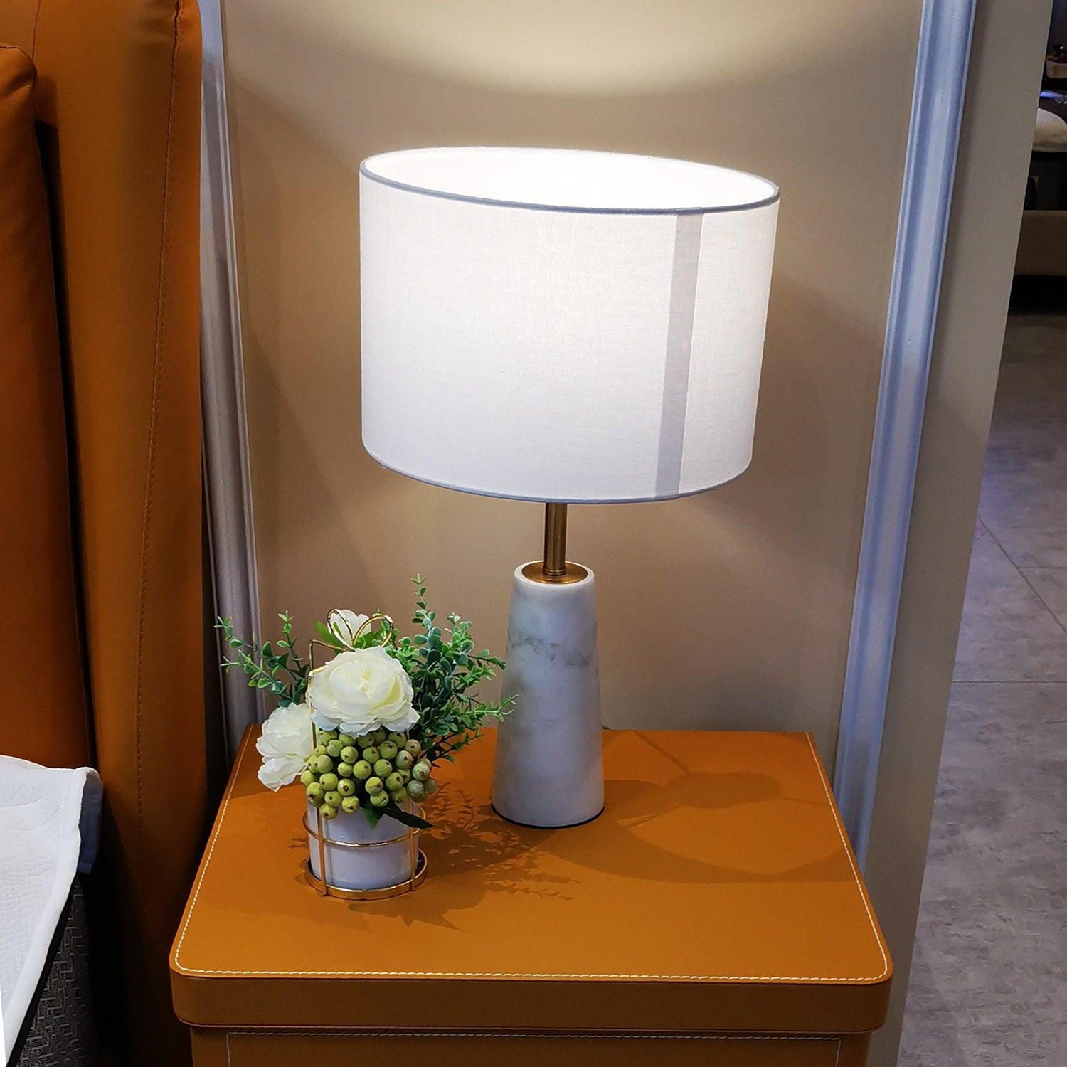Ophaion Wabi-Sabi Marble Desk Lamp-Neutral Decor