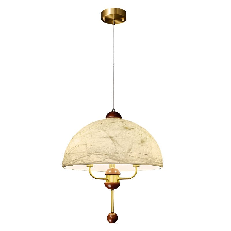 Varaeia Traditional Elegance Bloom Fabric Wood Pendant Lamp-Neutral Decor