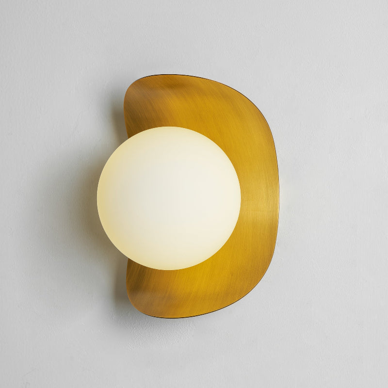 Unlit view of the Nouvel Wall Lamp in white.