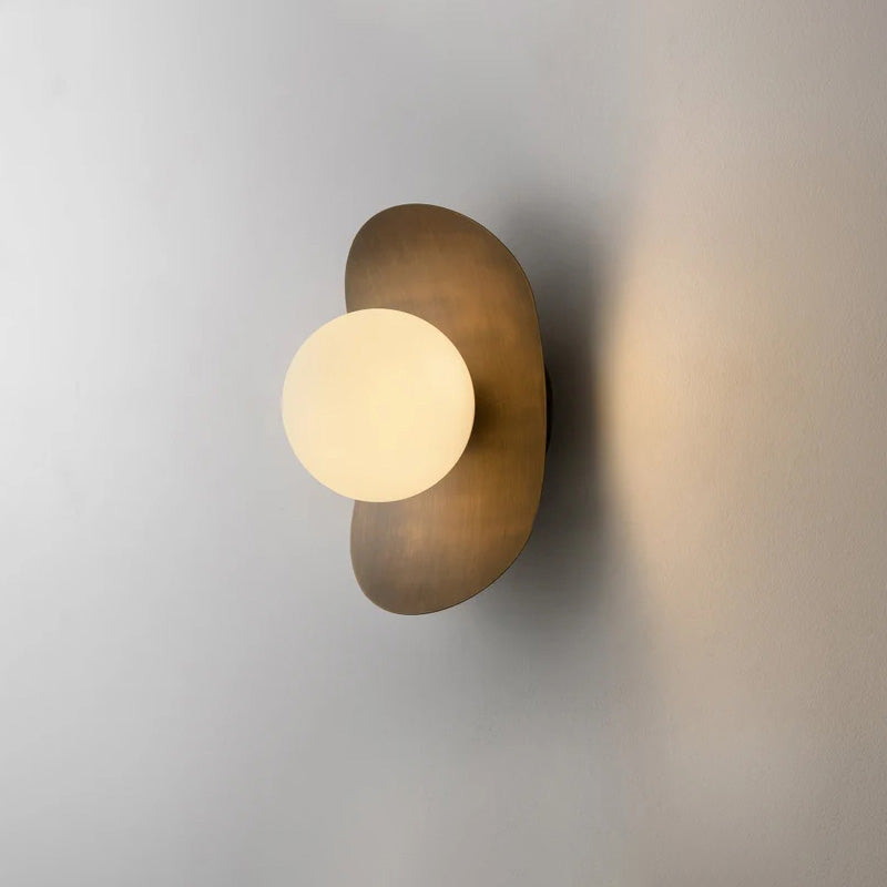 Unlit view of the Nouvel Wall Lamp in matte black.