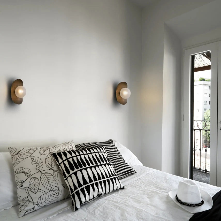 Nouvel Wall Lamp shown in a matte black finish.