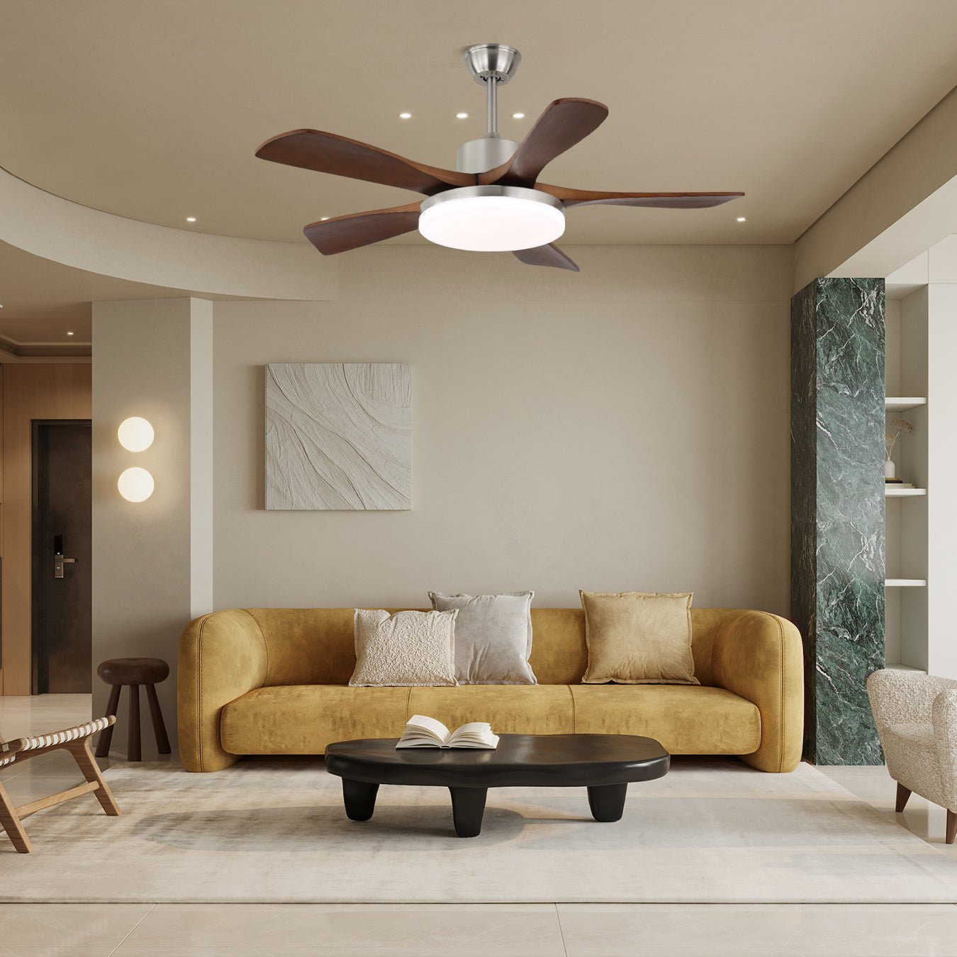 Aurelia Wood Ceiling Fan Light-Neutral Decor